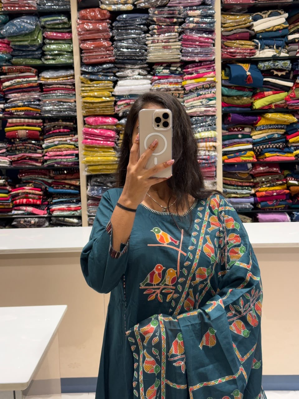 Bird Duppata Dress: 302