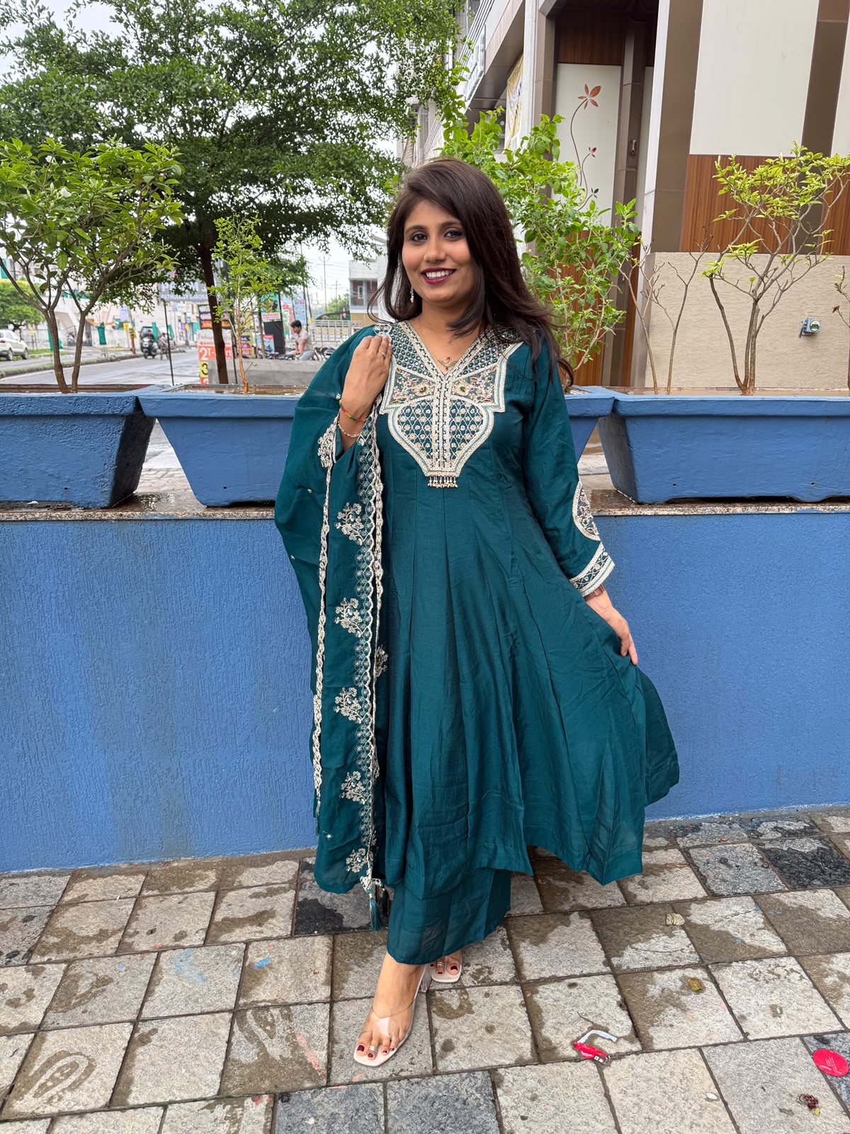 Pashmina Anarkali Dress: 223