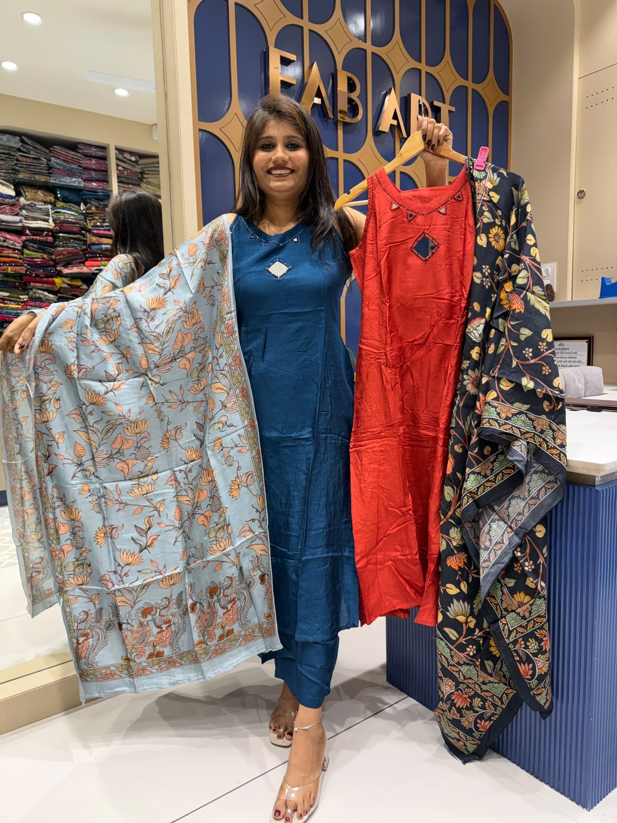 Kalamkari Silk Duppata: 358
