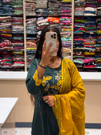 Contrast Duppata Dress: 226