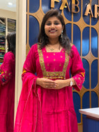 Preety Pink Mul Chanderi: 198