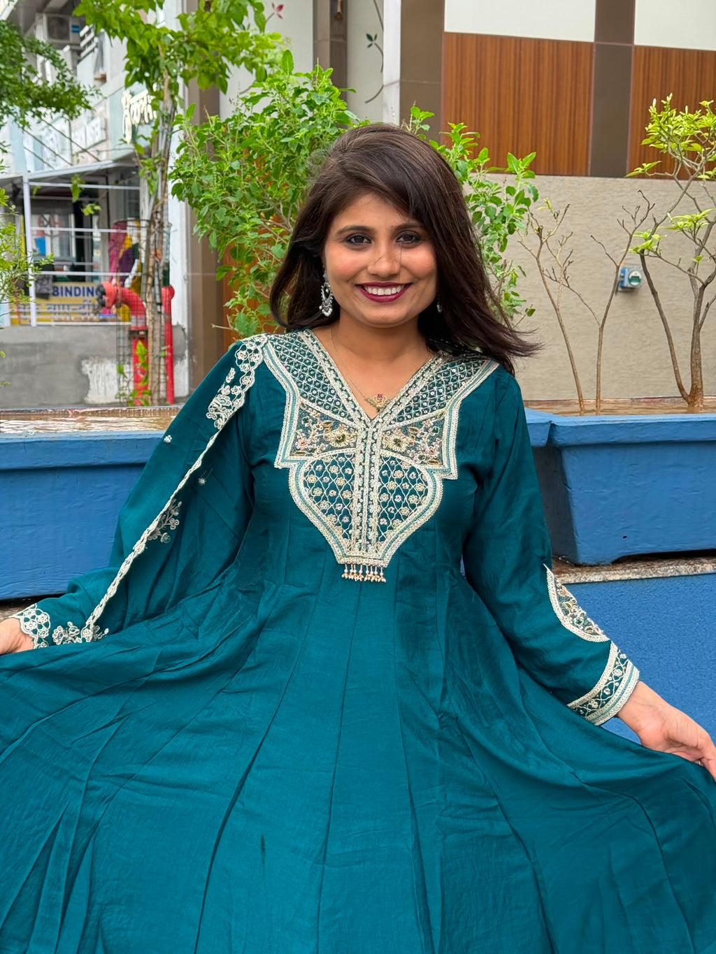 Pashmina Anarkali Dress: 223