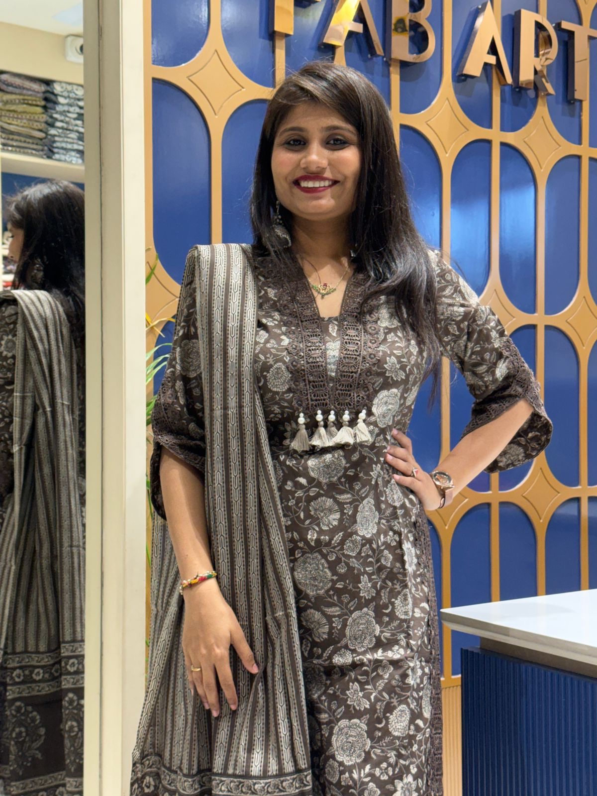 Jaipur Flower Duppta Dress :274