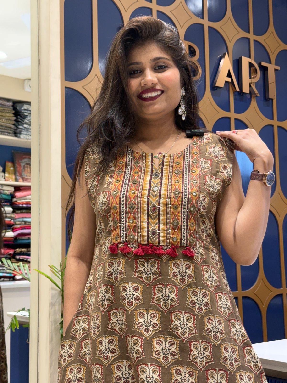 Kalamkari Mirror Handwork: 271