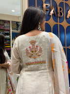Jamdani White Anarkali: 268