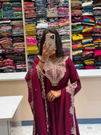 Pashmina Anarkali Dress: 222