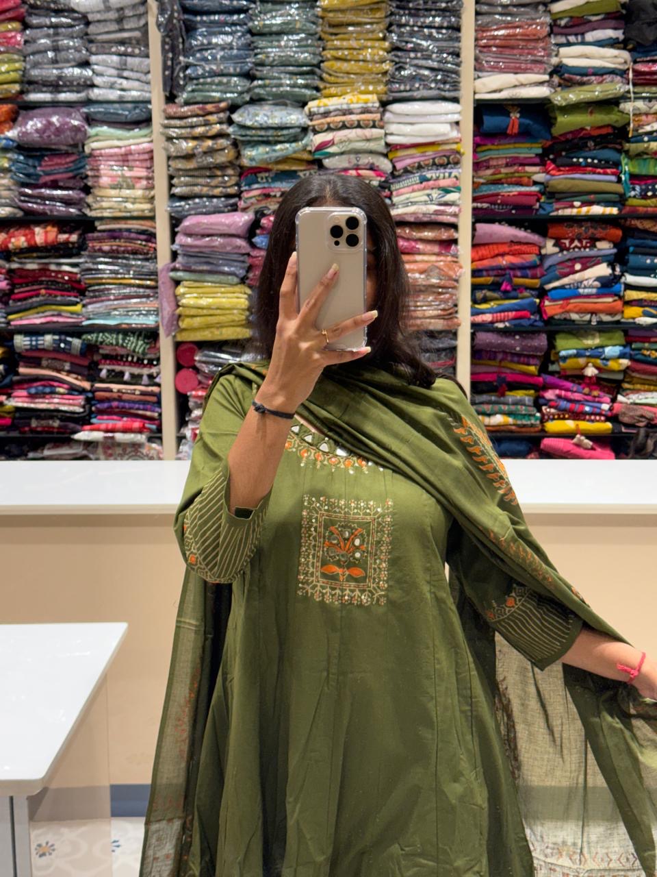Anarkali with Mirror Work: 246