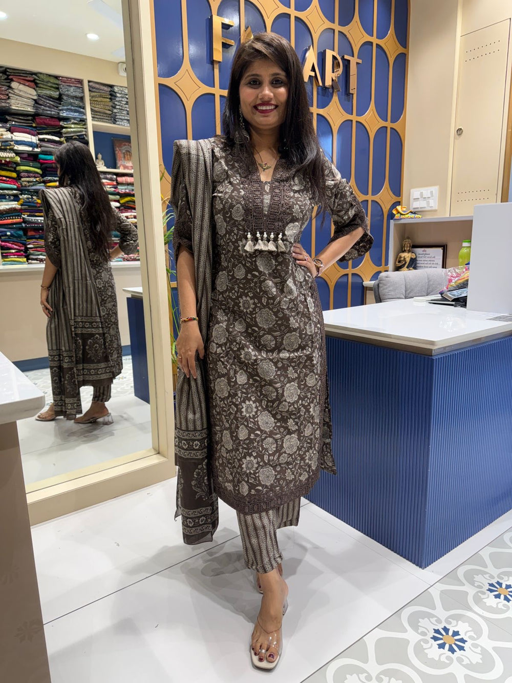 Jaipur Flower Duppta Dress :274
