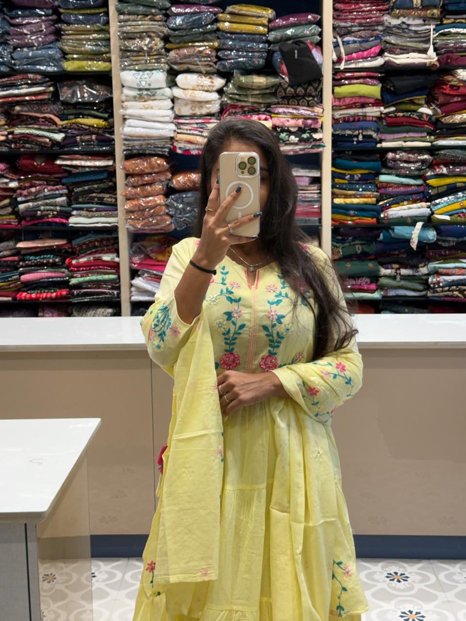 Mul Mul Cotton Anarkali: 275