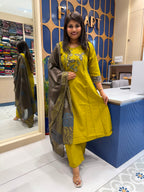 Contrast Duppata Dress: 226