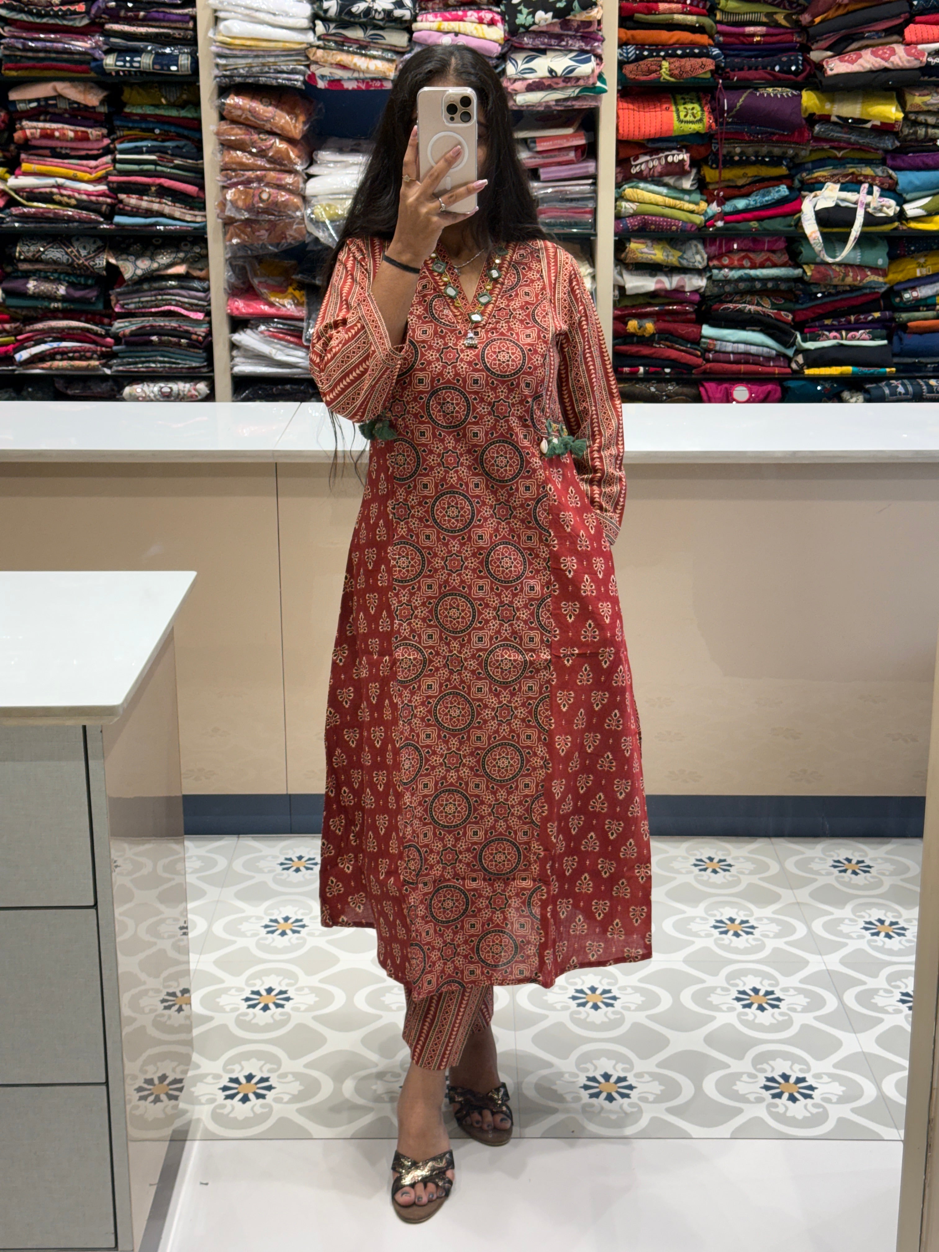Ajarakh Designer Two-Piece: 166