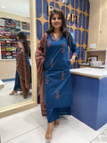 Printed Ajarakh Duppata Dress: 157