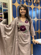 Jaipur Floral Patch Dupatta Dress: 156