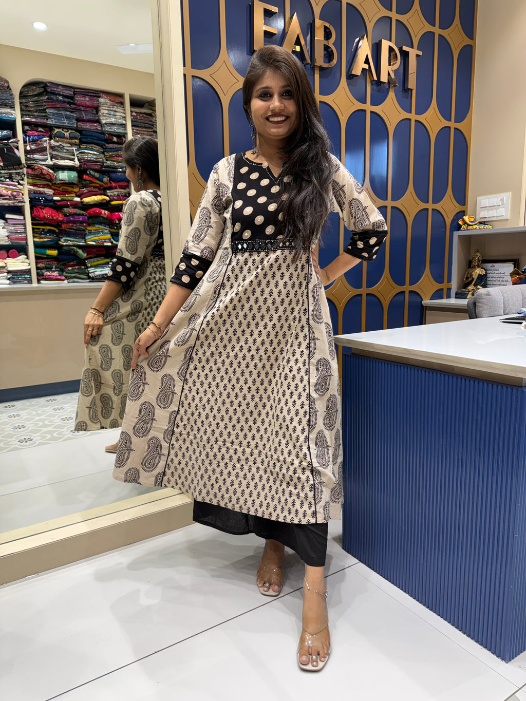 Ajrakh Vegetable Print Two-Piece: 155