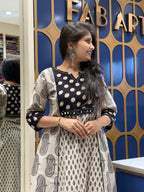 Ajrakh Vegetable Print Two-Piece: 155