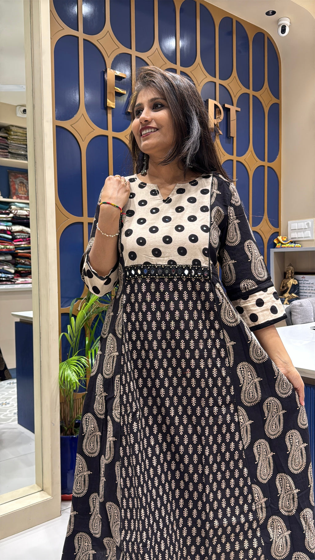 Ajrakh Vegetable Print Two-Piece: 155