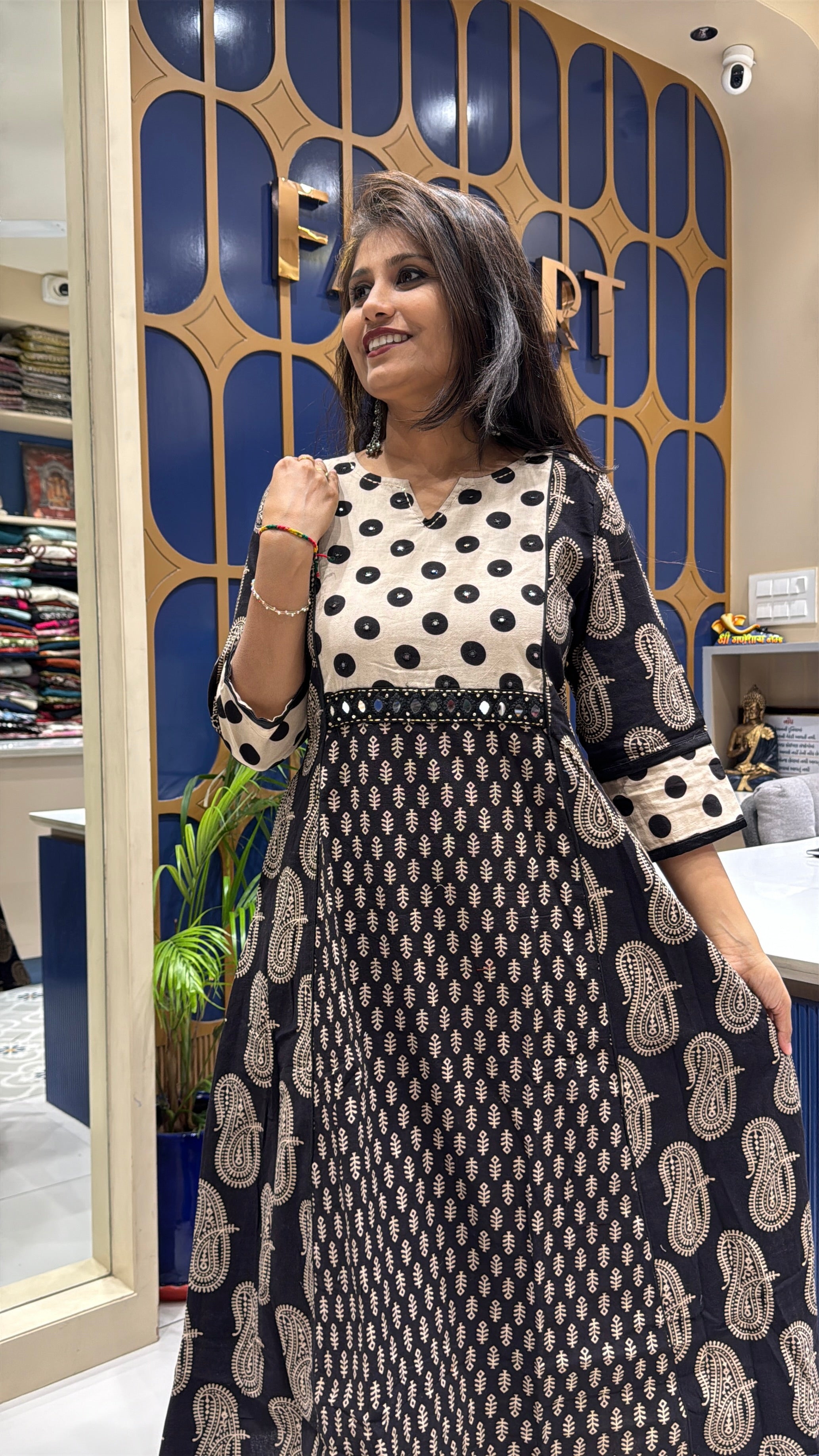 Ajrakh Vegetable Print Two-Piece: 155