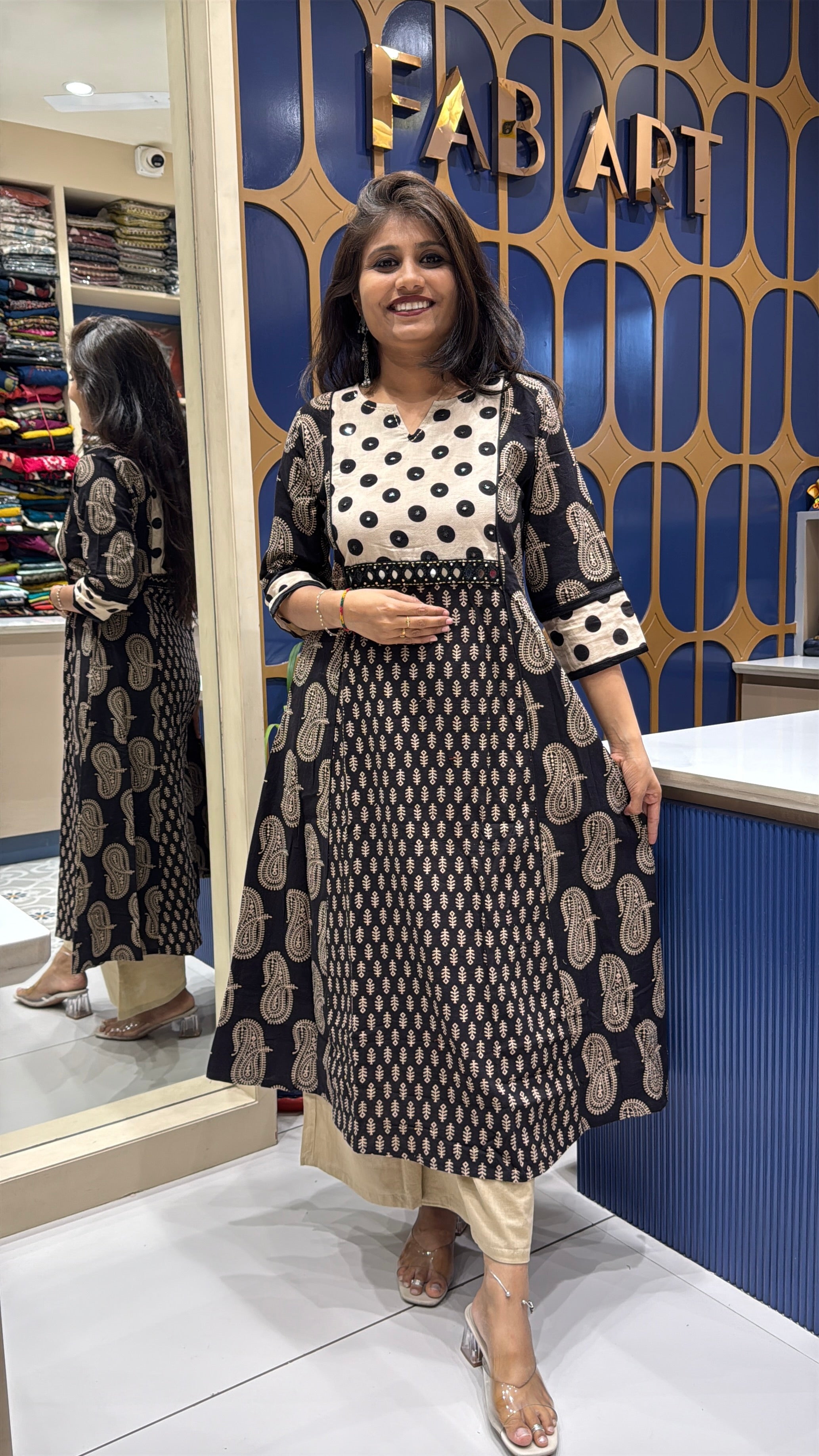 Ajrakh Vegetable Print Two-Piece: 155