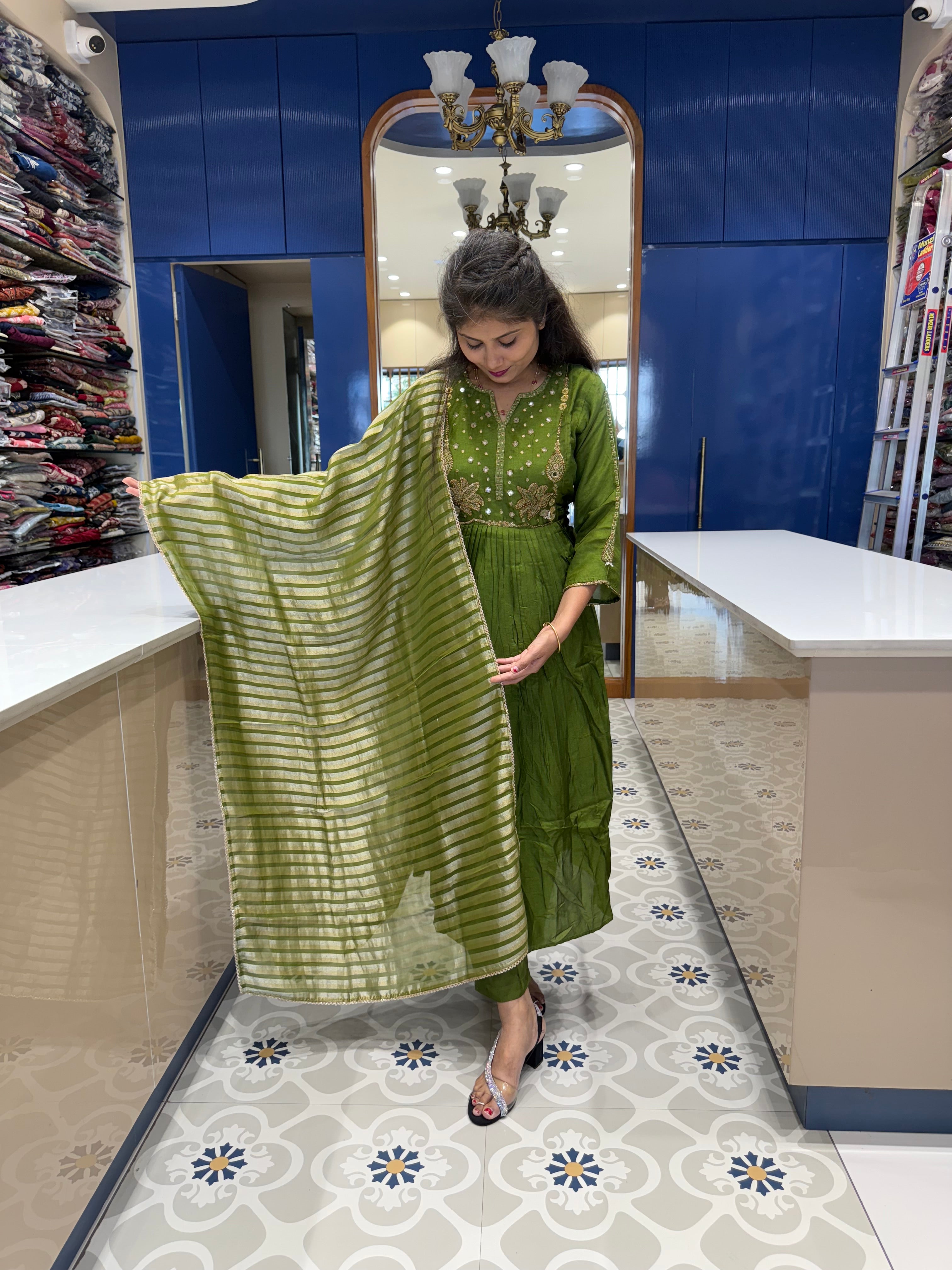 Greenish Must have Dress: 0015