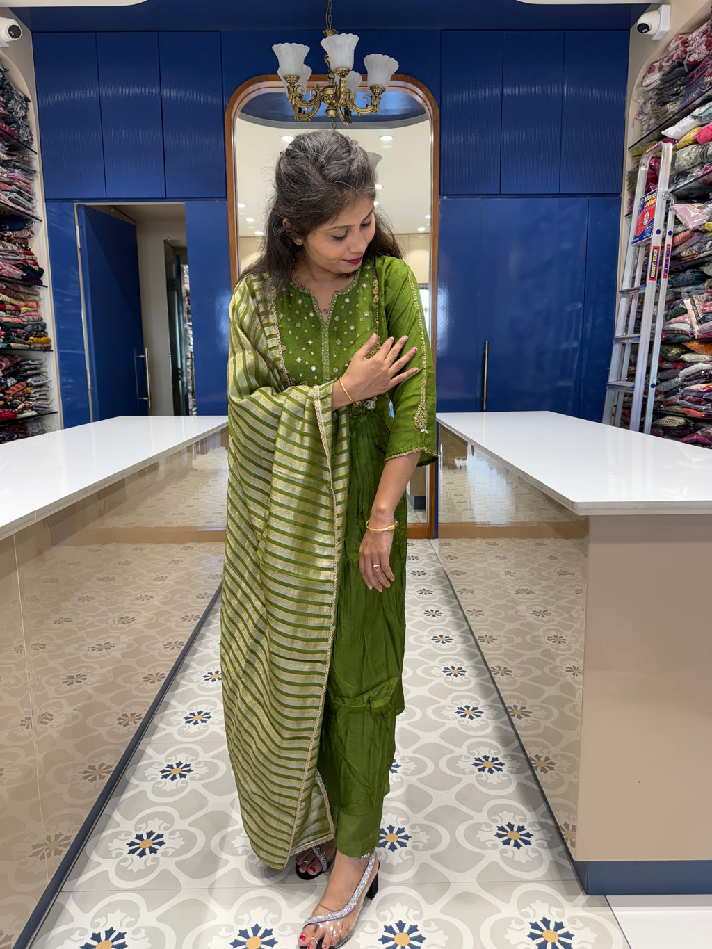 Greenish Must have Dress: 0015