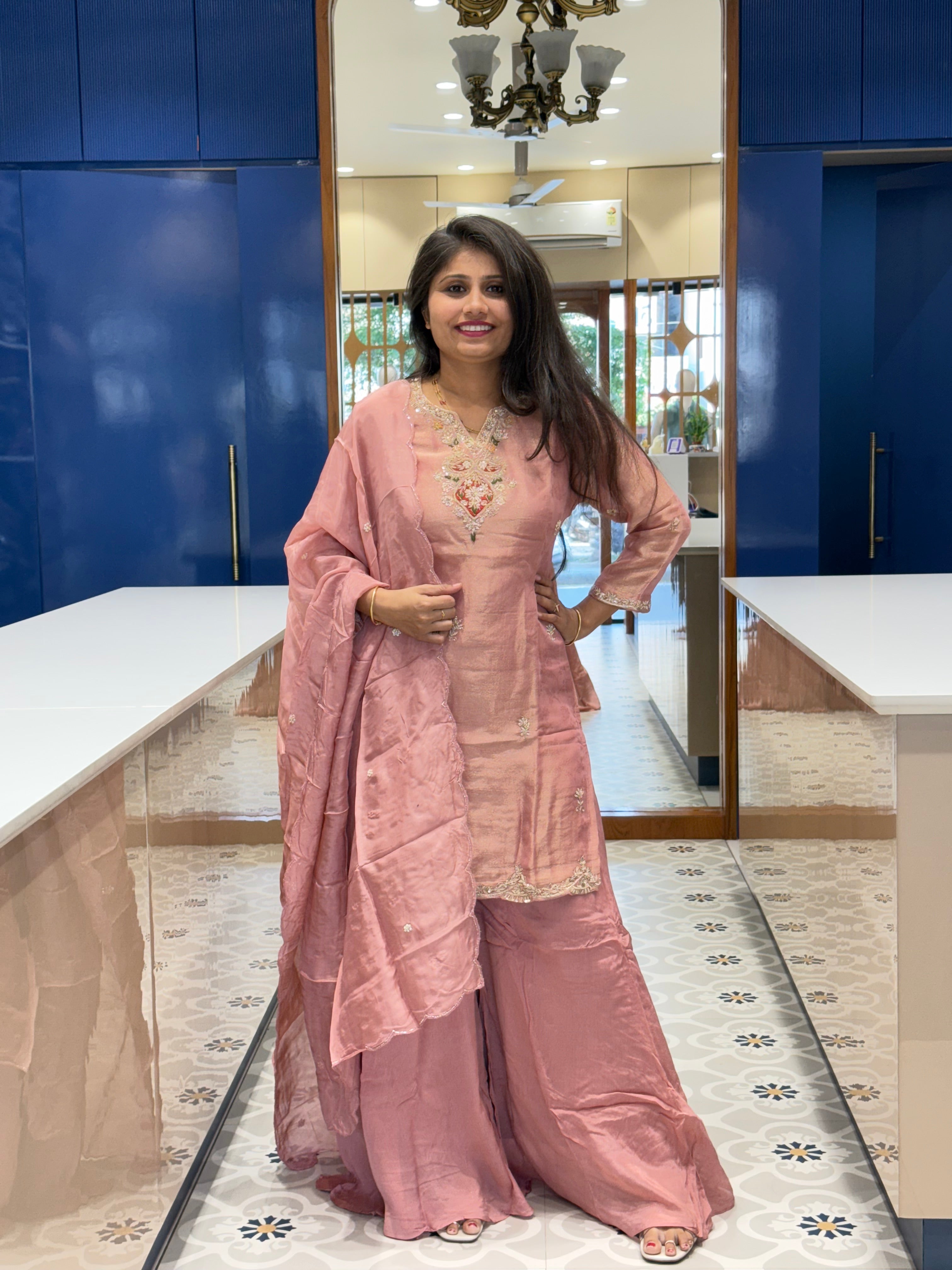 Mal Chanderi Premium Dress: 0016