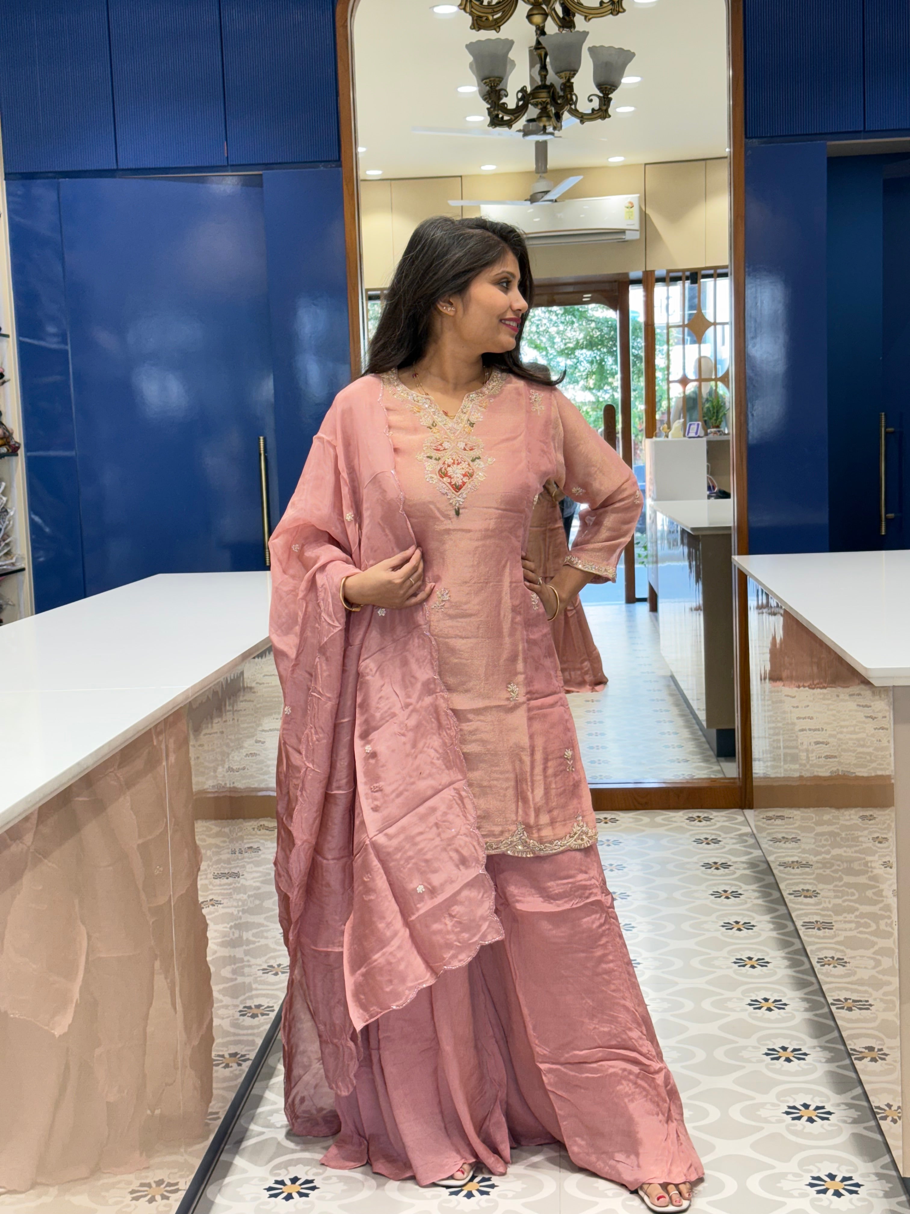 Mal Chanderi Premium Dress: 0016