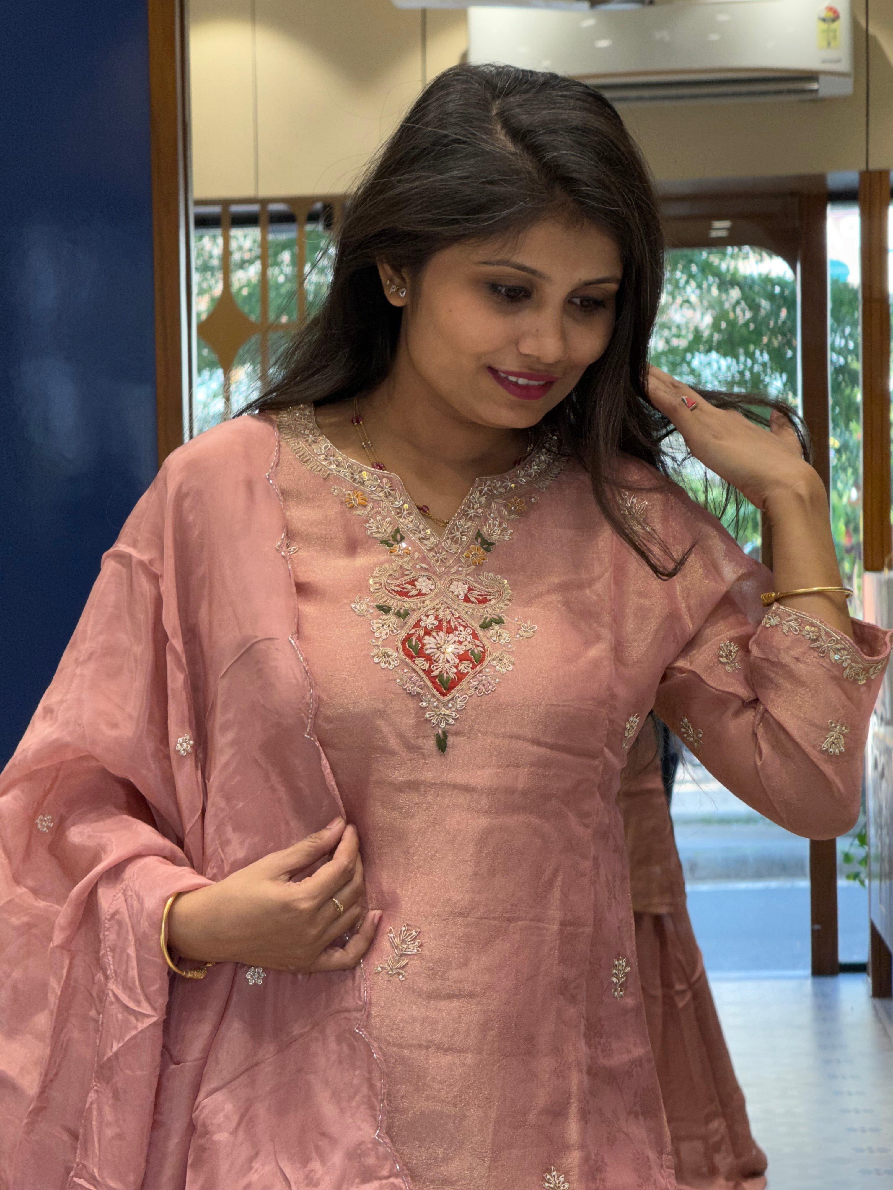 Mal Chanderi Premium Dress: 0016