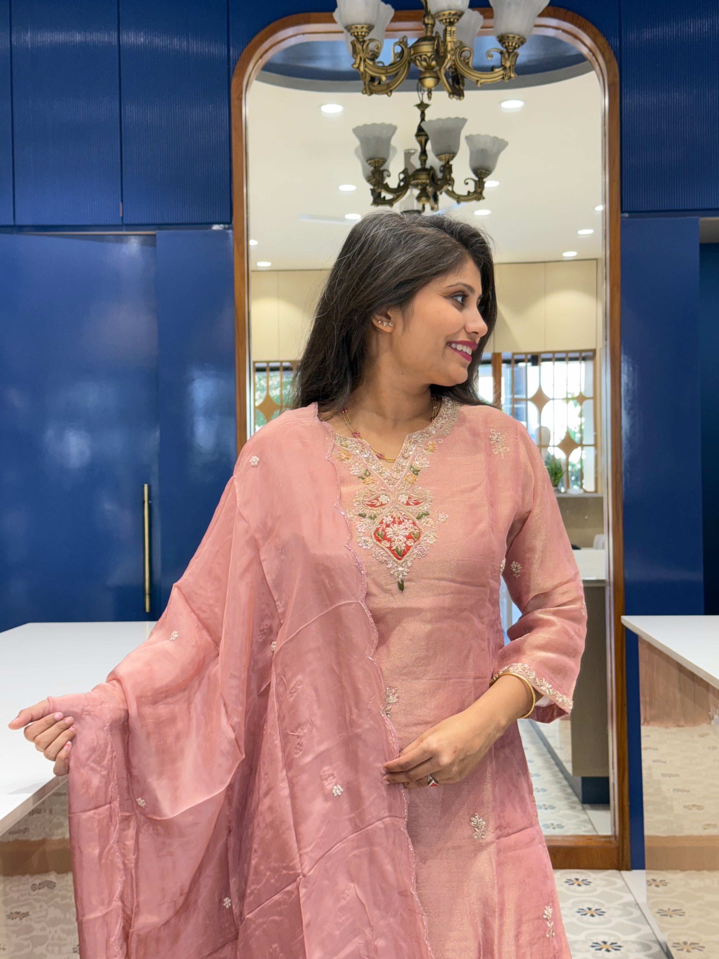 Mal Chanderi Premium Dress: 0016