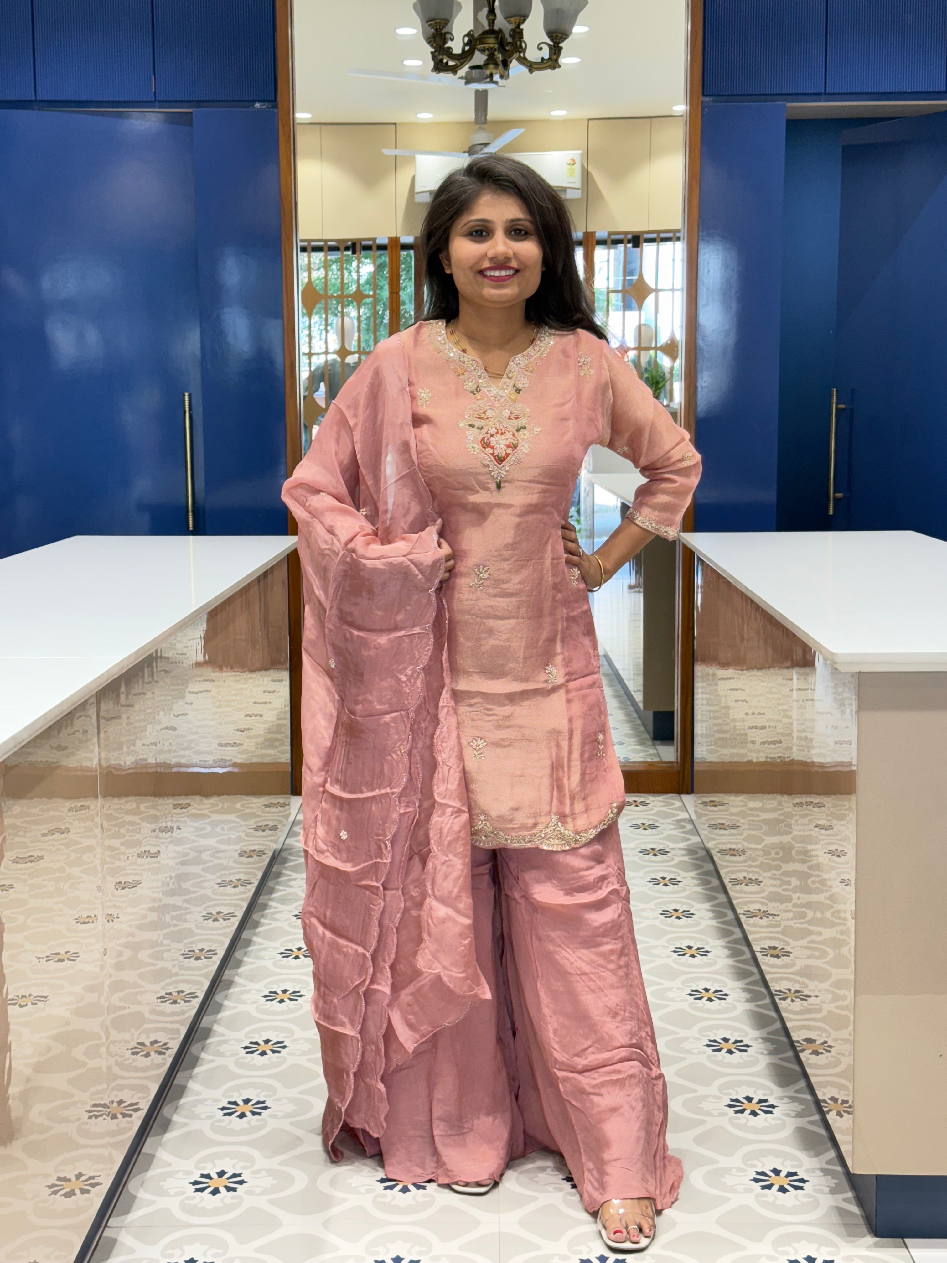 Mal Chanderi Premium Dress: 0016