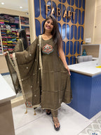 Silk Patch Work Dupatta: 0022