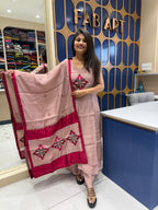 Silk Patch Work Dupatta: 0022
