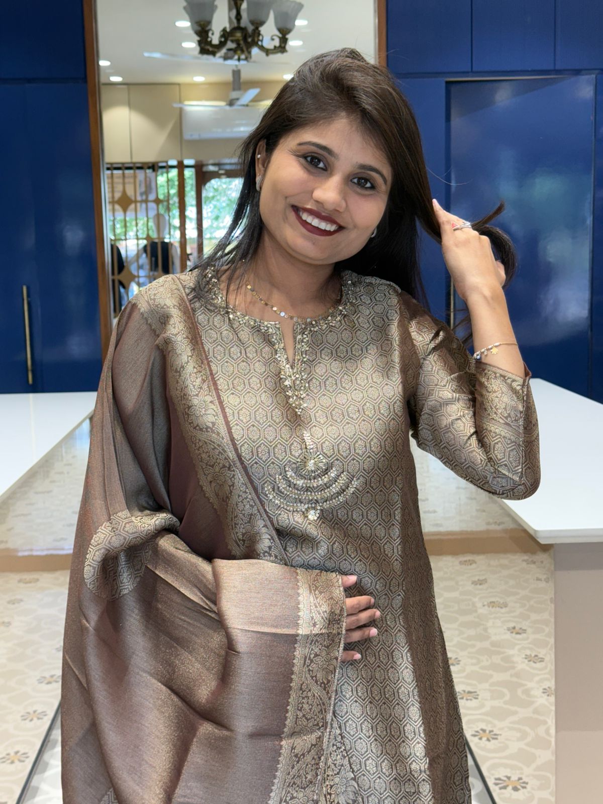 Kanjivaram Duppata Dress: 0121