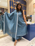 Pure Jamdani Three-Piece Dress: 0120