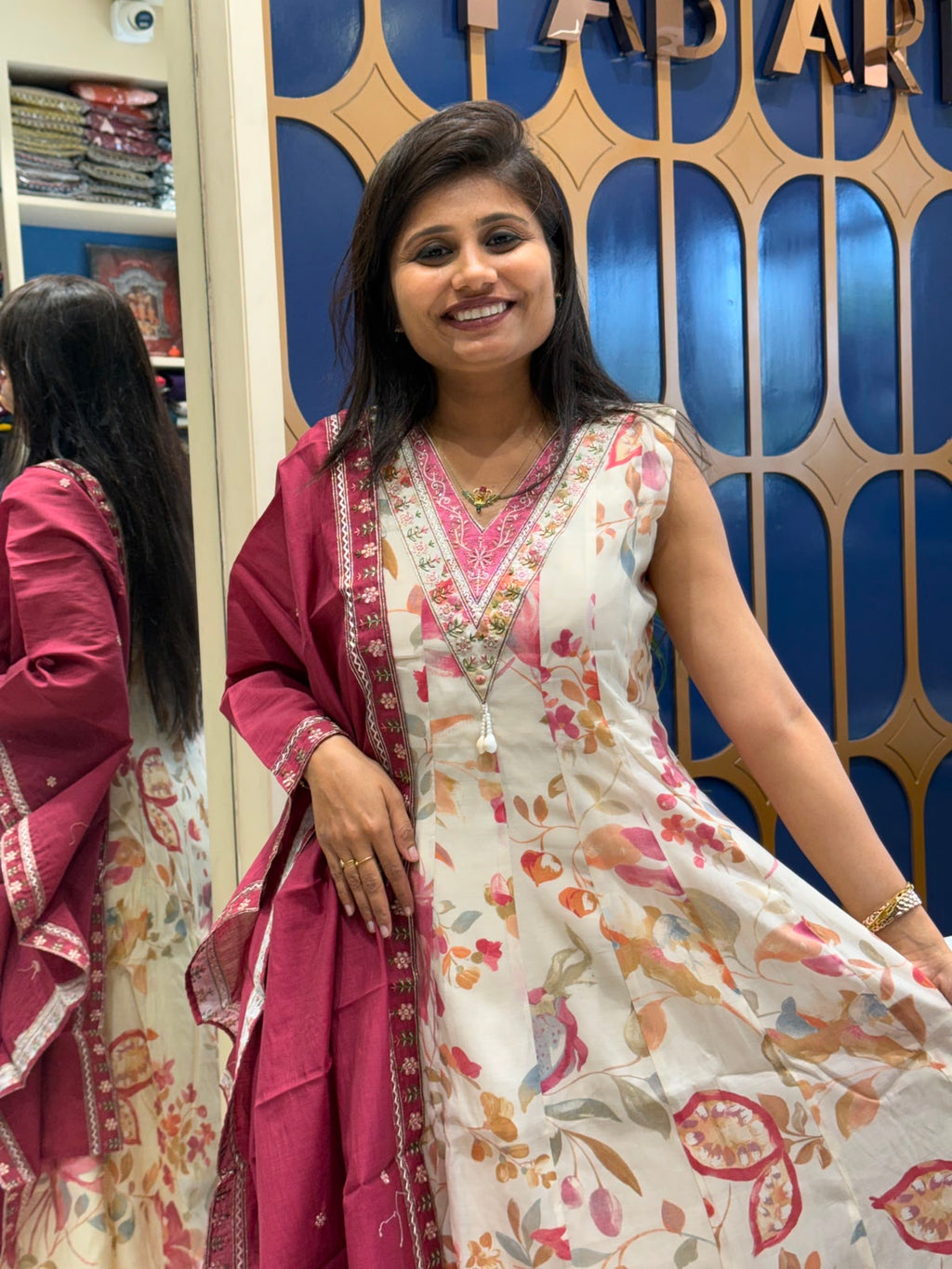 Mul Chanderi Dress: 0132