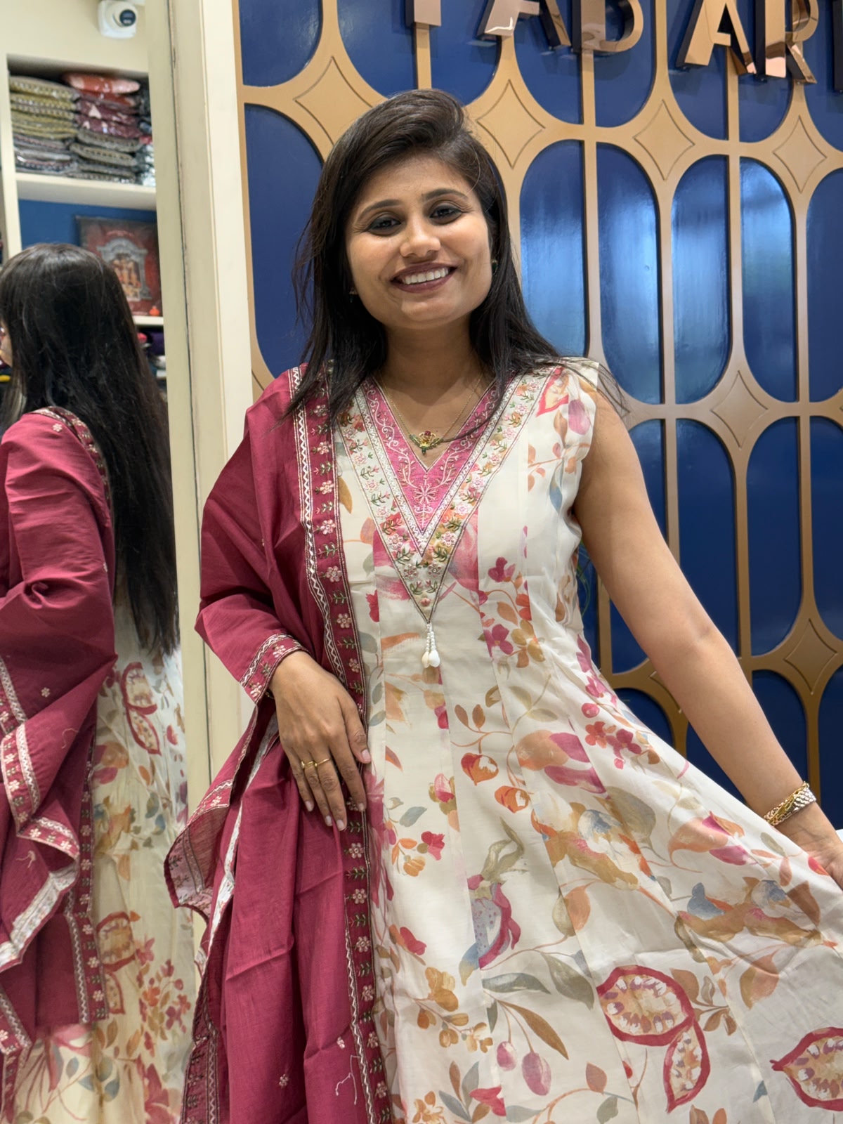 Mul Chanderi Dress: 0132