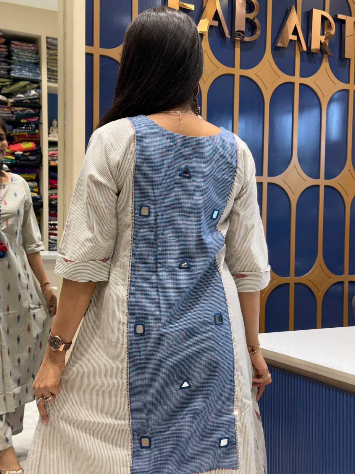 Back Side Patch Dress: 214