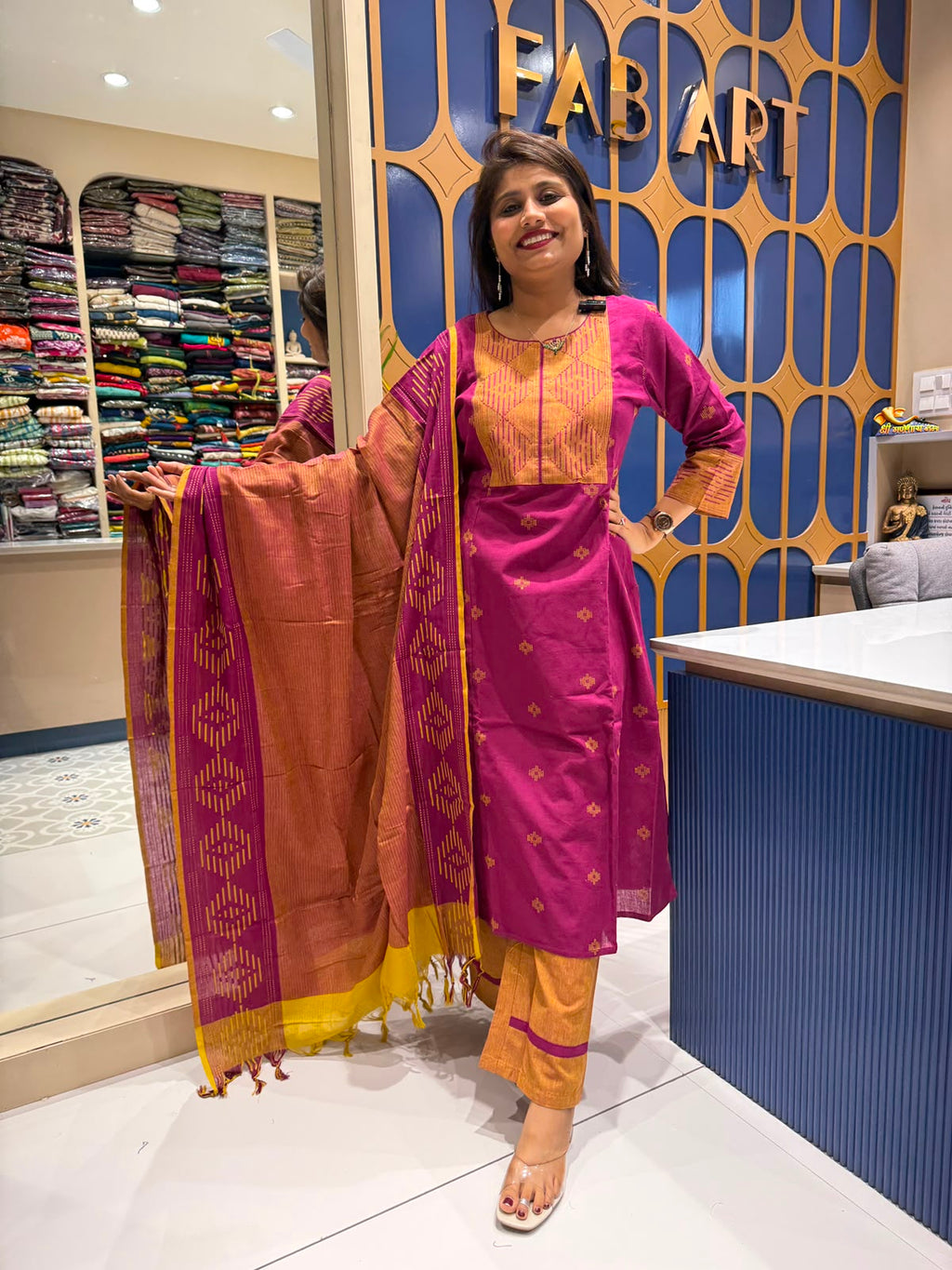 Jamdani Duppata Dress: 221