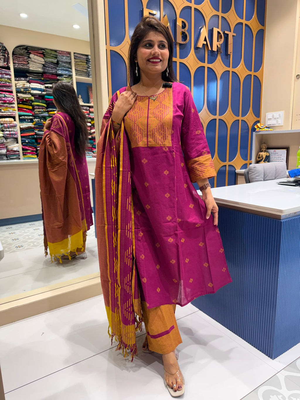 Jamdani Duppata Dress: 221