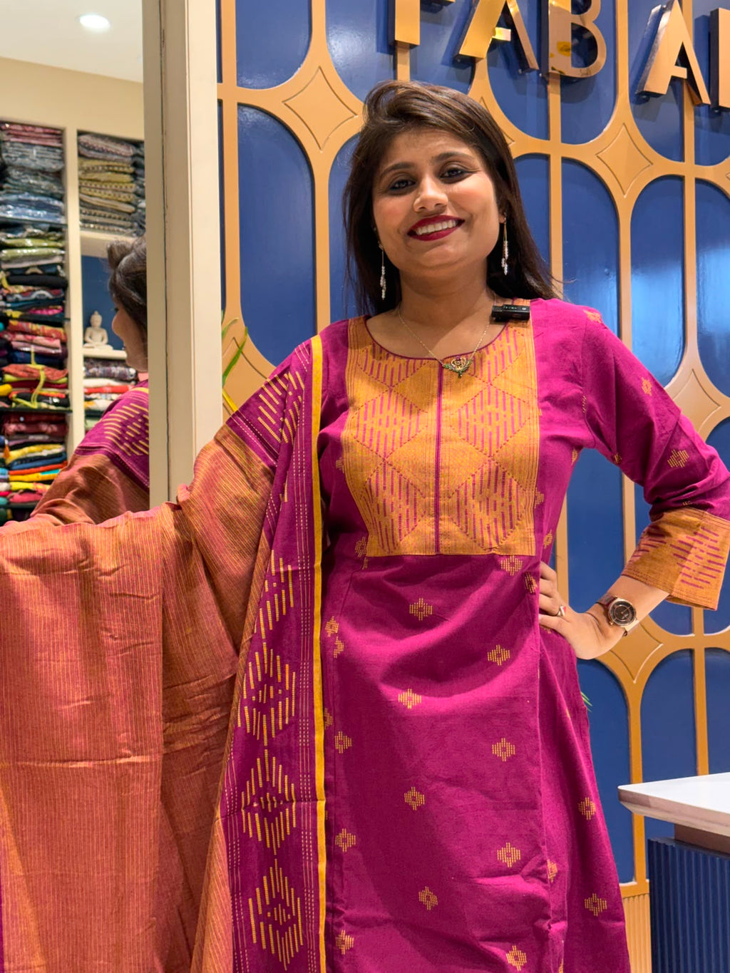 Jamdani Duppata Dress: 221