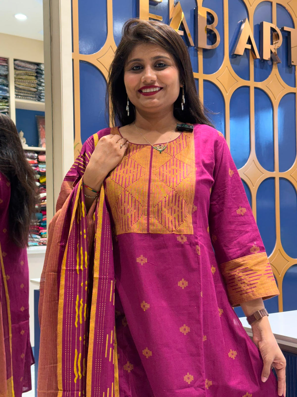 Jamdani Duppata Dress: 221