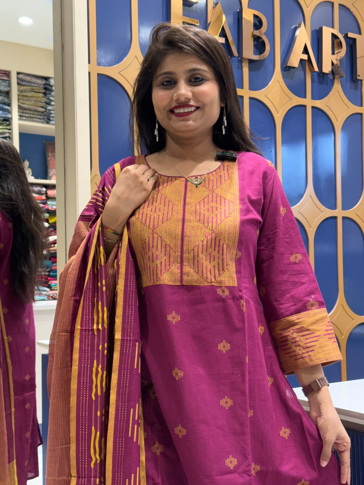 Jamdani Duppata Dress: 221