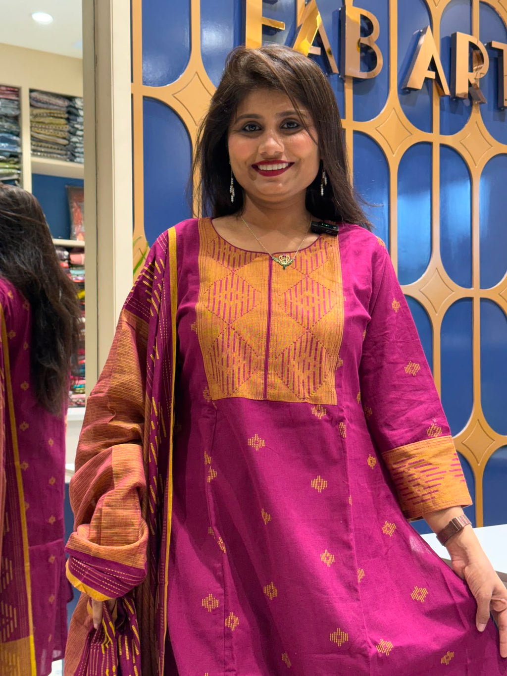 Jamdani Duppata Dress: 221