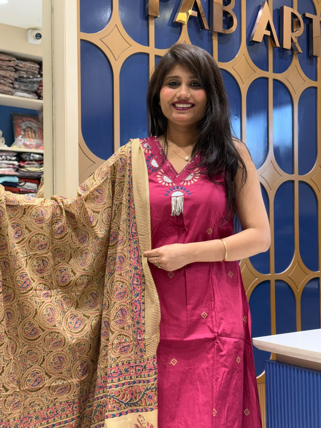 kalamkari Duppata Set: 426