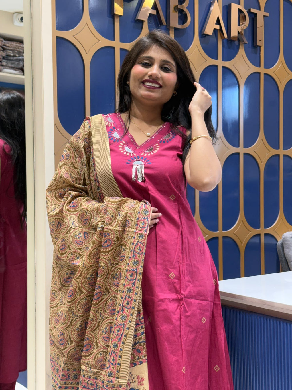 kalamkari Duppata Set: 426