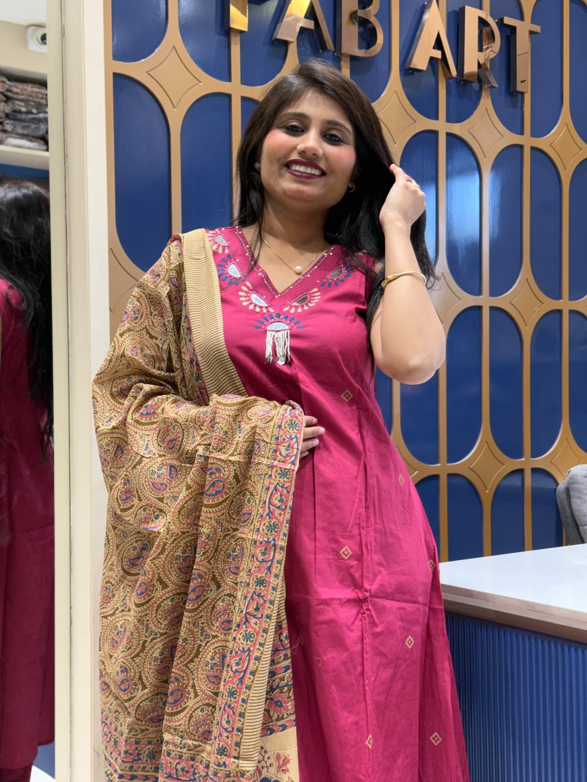 kalamkari Duppata Set: 426