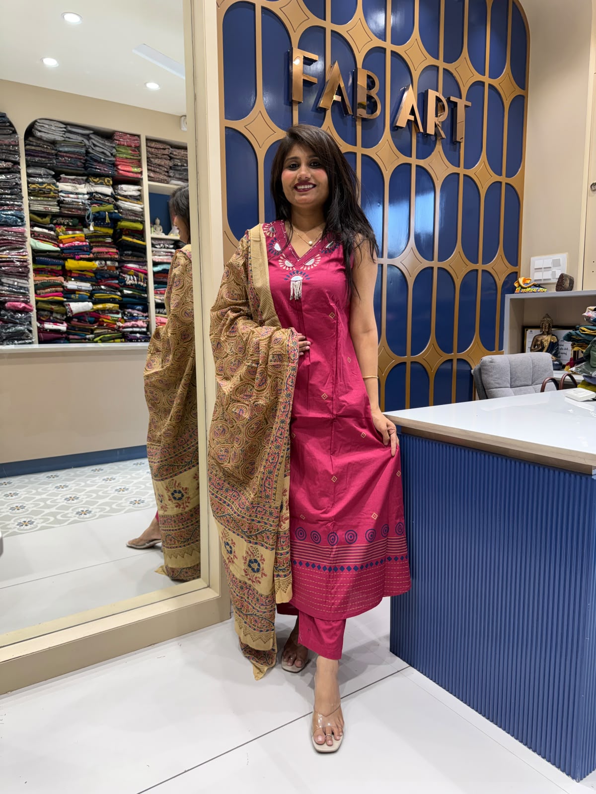 kalamkari Duppata Set: 426