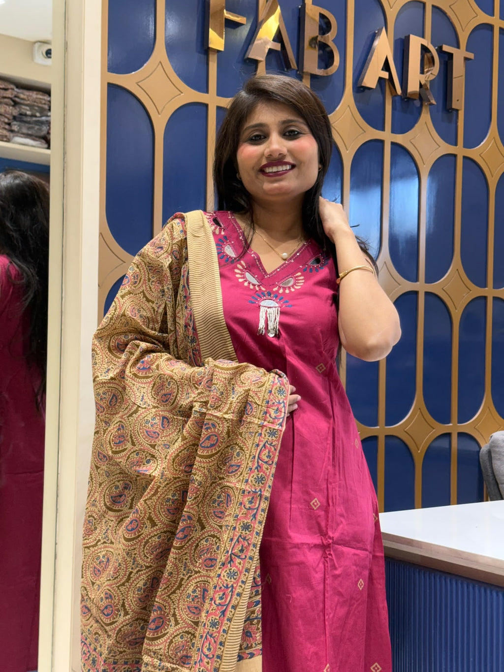 kalamkari Duppata Set: 426