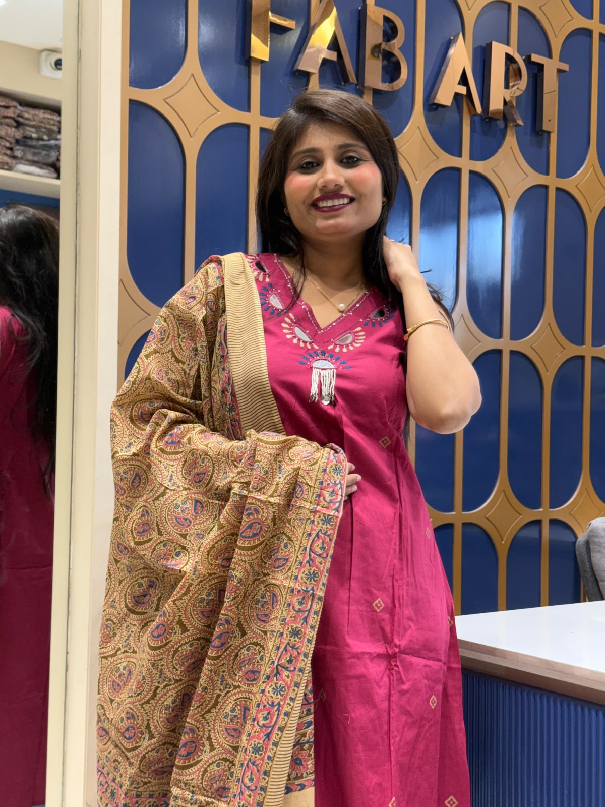 kalamkari Duppata Set: 426