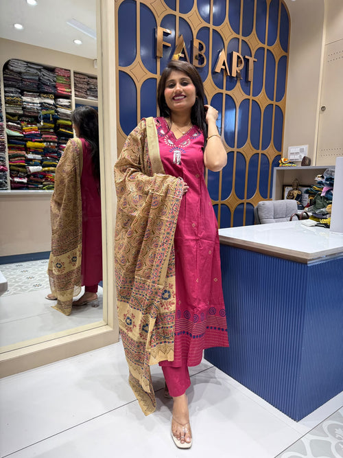 kalamkari Duppata Set: 426