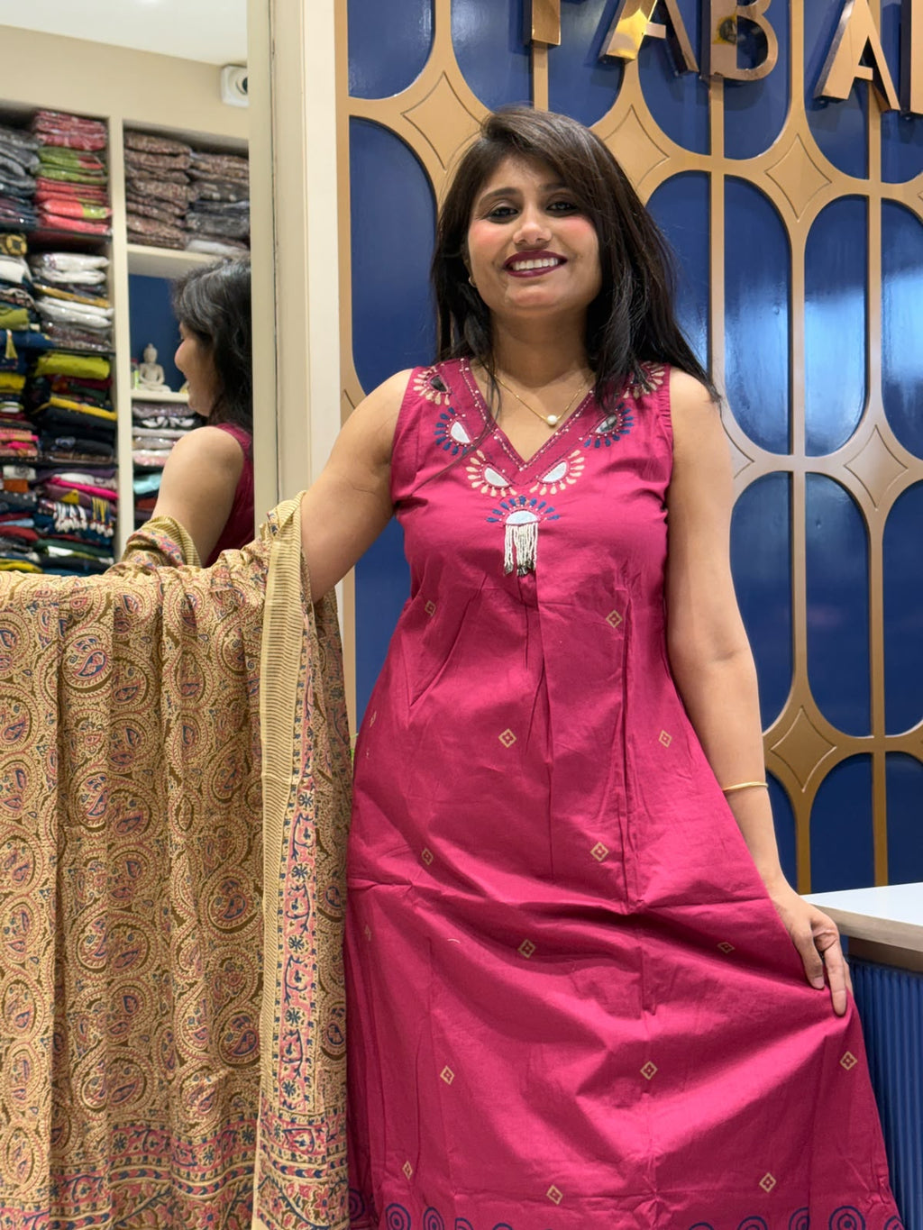 kalamkari Duppata Set: 426